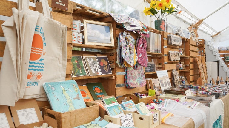 Stalls at the Devon Day Craft Fair